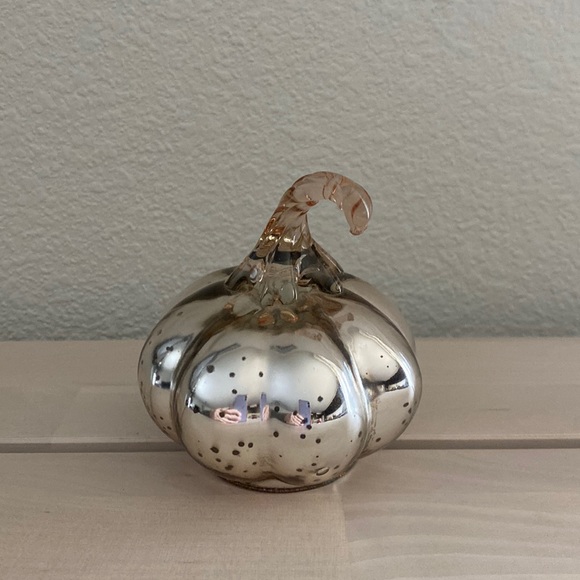 Pottery Barn Holiday Pottery Barn Mercury Glass Rose Gold Pumpkin